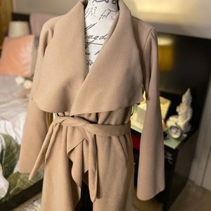 Pretty Little Thing Camel Maxi Waterfall Coat